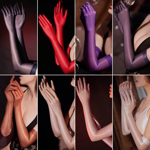 Guanti nylon lucido - in,